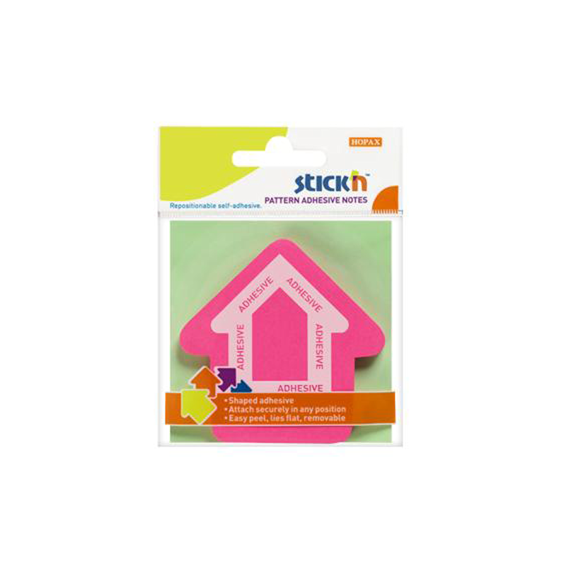 Pembe Ok Şekilli 50 Yaprak 70x70 Yapışkanlı Not Kağıdı (21542)