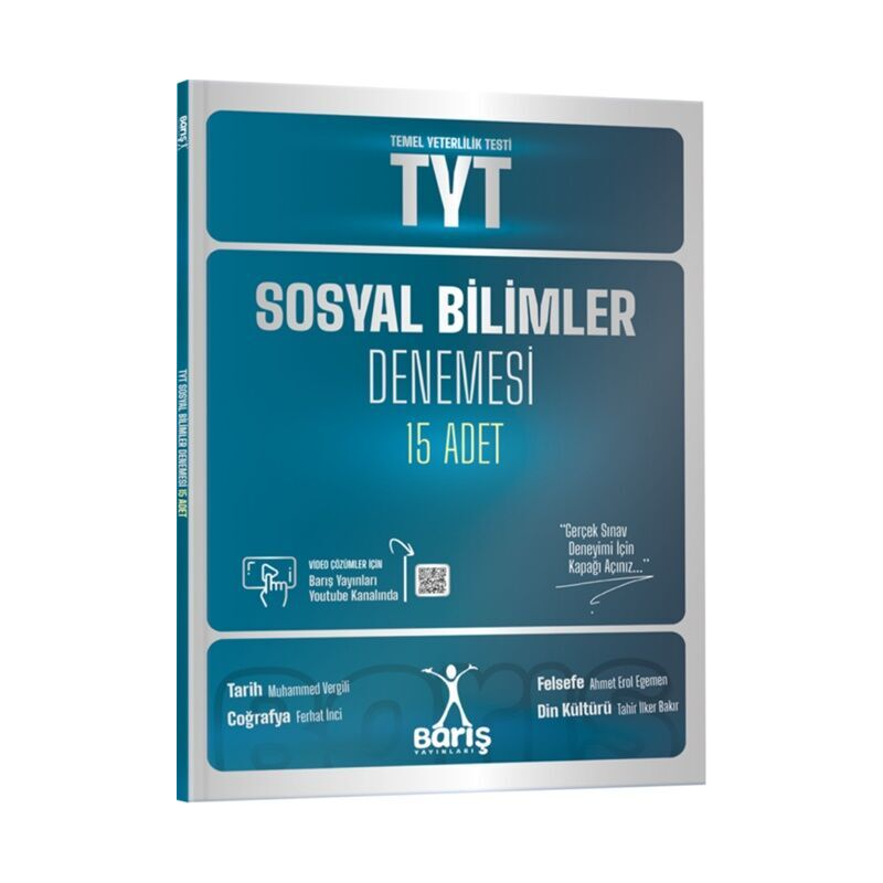 TYT Sosyal Bilimler Denemesi 15 Adet Barış Yayınları