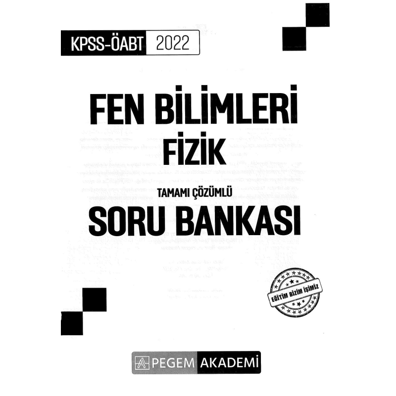 FEN BİLİMLERİ FİZİK TAMAMI ÇÖZÜMLÜ SORU BANKASI