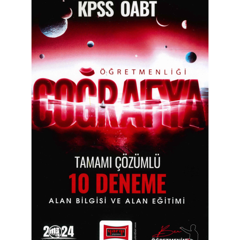 COĞRAFYA ÖĞRETMENLİĞİ TAMAMI ÇÖZÜMLÜ 10 DENEME ALAN BİLGİSİ-ALAN EĞİTİMİ