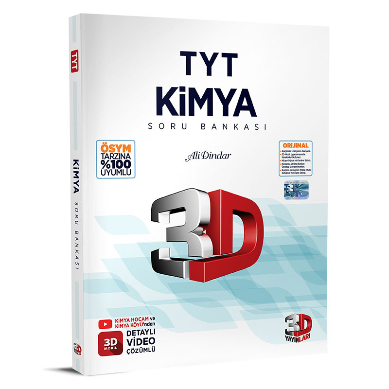 TYT 3D Kimya Tamamı Video Çözümlü Soru Bankası
