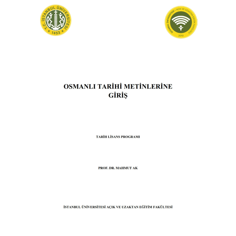 Osmanlı Tarihi Metinlerine Giriş