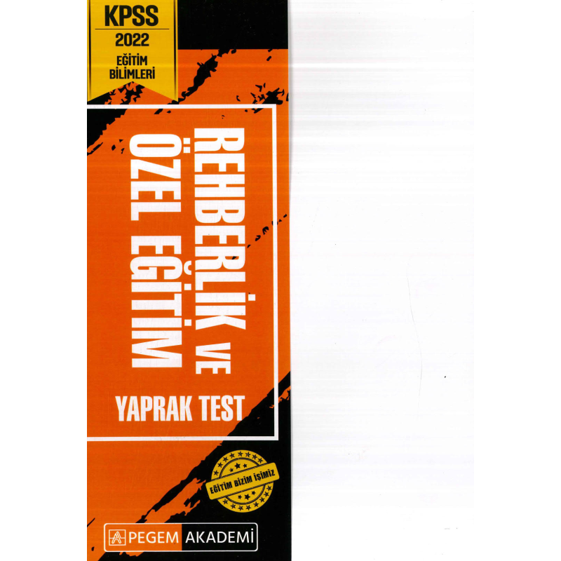 REHBERLİK VE ÖZEL EĞİTİM YAPRAK TEST