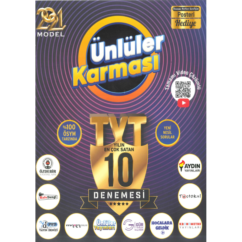 TYT 10 Farklı Yayın 10 Deneme 2021