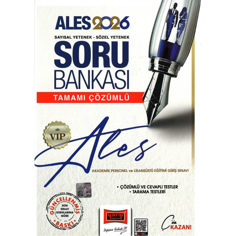 2026 ALES VIP Sayısal-Sözel Yetenek Tamamı Çözümlü Soru Bankası Yargı Yayınları