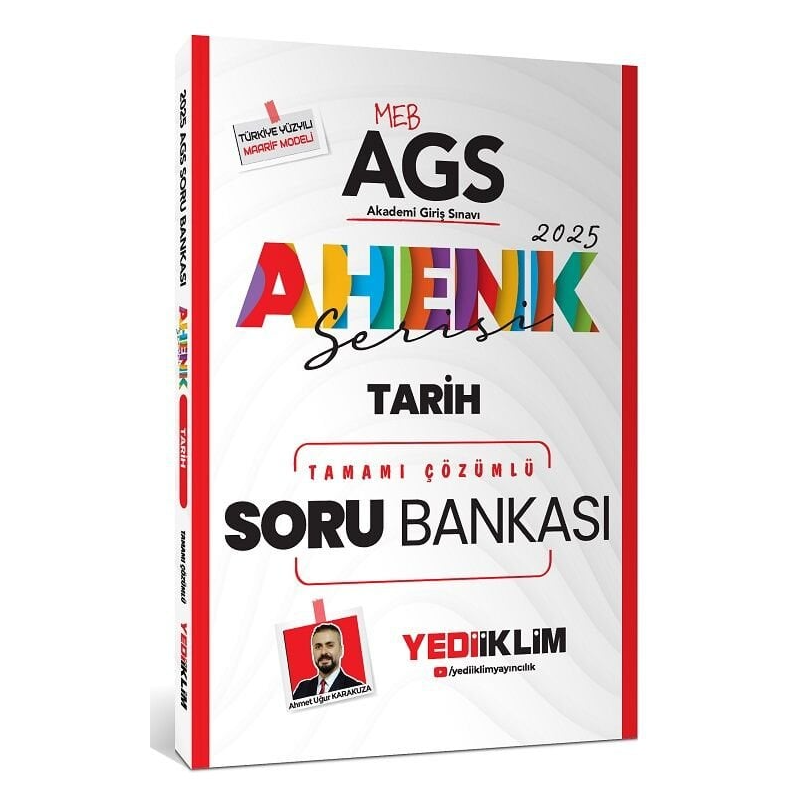 2025 MEB AGS Ahenk Serisi Tarih Tamamı Çözümlü Soru Bankası Yediiklim Yayınları