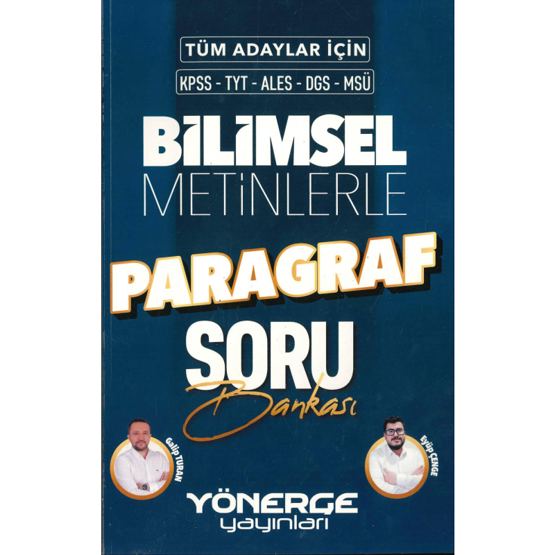 BİLİMSEL METİNLERLE PARAGRAF SORU BANKASI