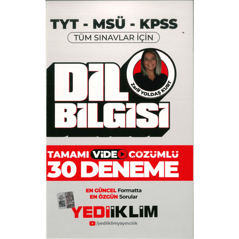 DİL BİLGİSİ TAMAMI VİDEO ÇÖZÜMLÜ 30 DENEME