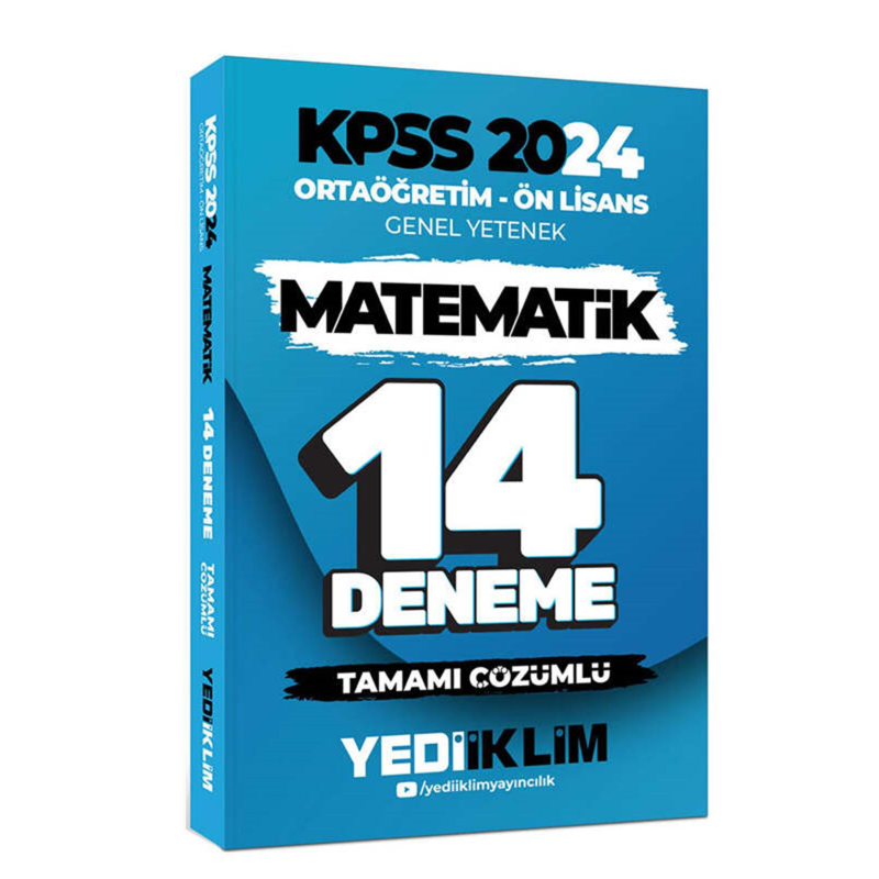 Ortaöğretim Ön Lisans Genel Yetenek Matematik 14 Deneme Tamamı Çözümlü