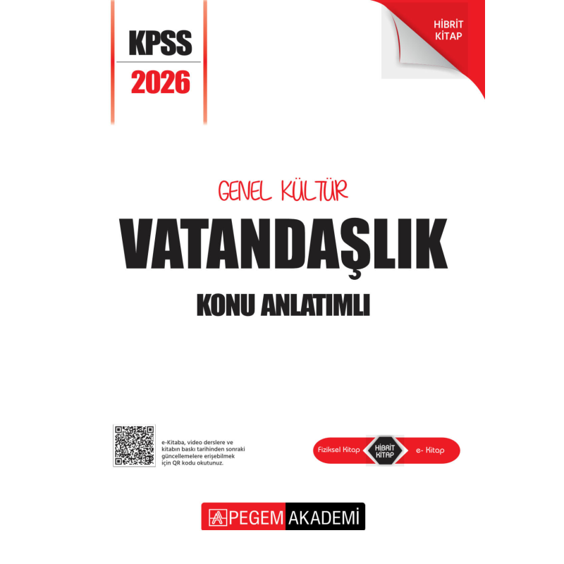 VATANDAŞLIK 2026 KPSS Genel Yetenek Genel Kültür Lisans Konu Anlatımlı Modüler Set Pegem Yayınları