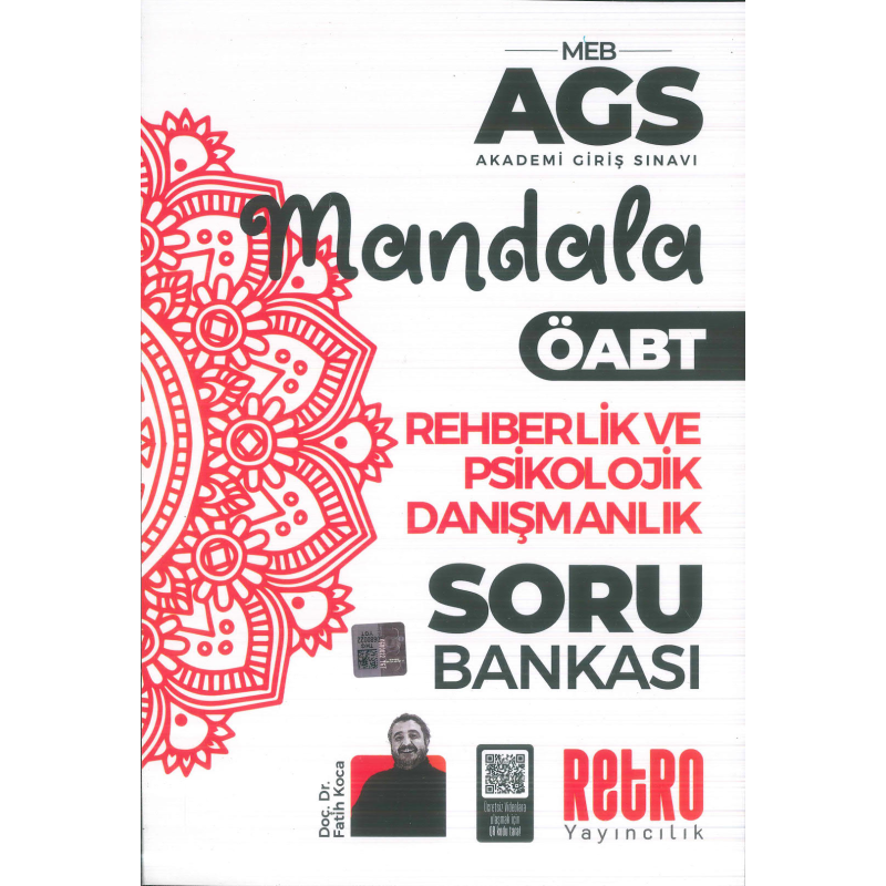 2025 MEB AGS Rehberlik ve Psikolojik Danışmanlık Mandala Soru Bankası Retro Kitap