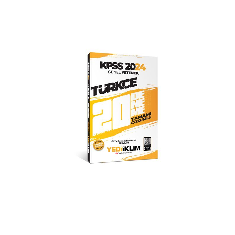 2024 KPSS Genel Yetenek Türkçe Tamamı Çözümlü 20 Deneme