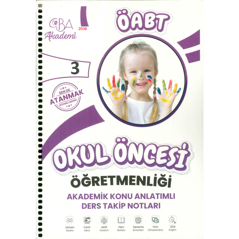 ÖABT OKUL ÖNCESİ ÖĞRETMENLİĞİ AKADEMİK KONU ANLATIMLI DERS TAKİP NOTLARI 3. KİTAP