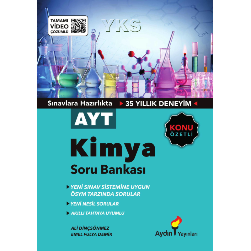 AYT Kimya Konu Özetli Soru Bankası Tamamı Video Çözümlü Aydın Yayınları