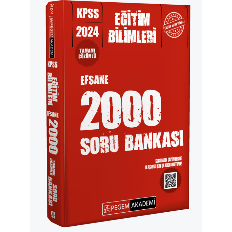 2024 KPSS Eğitim Bilimleri Çözümlü Efsane 2000 Soru Bankası