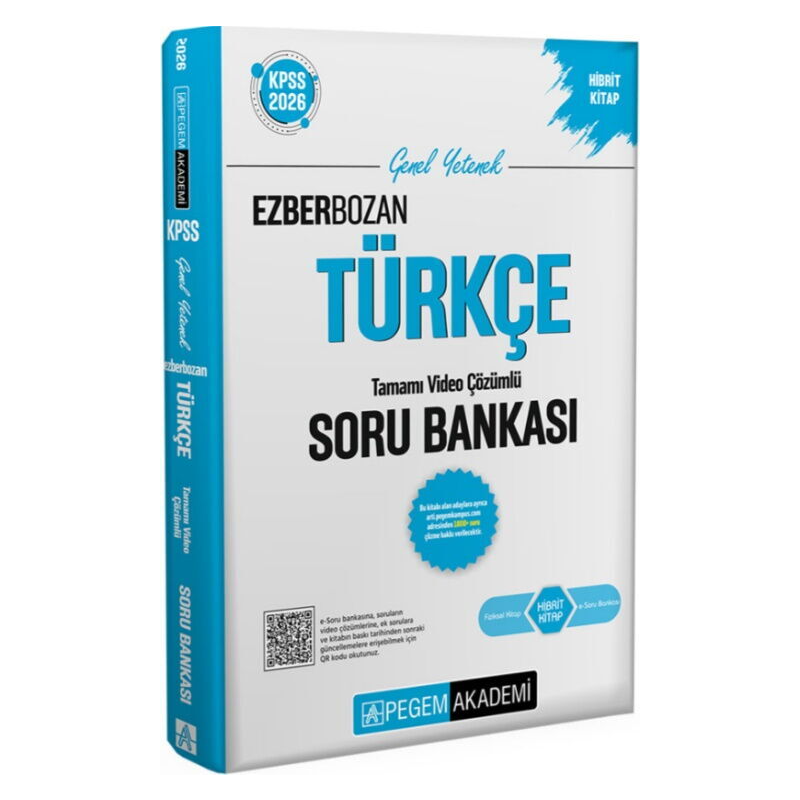 2026 KPSS Genel Yetenek Genel Kültür Ezberbozan Türkçe Tamamı Video Çözümlü Soru Bankası Pegem Yayınları