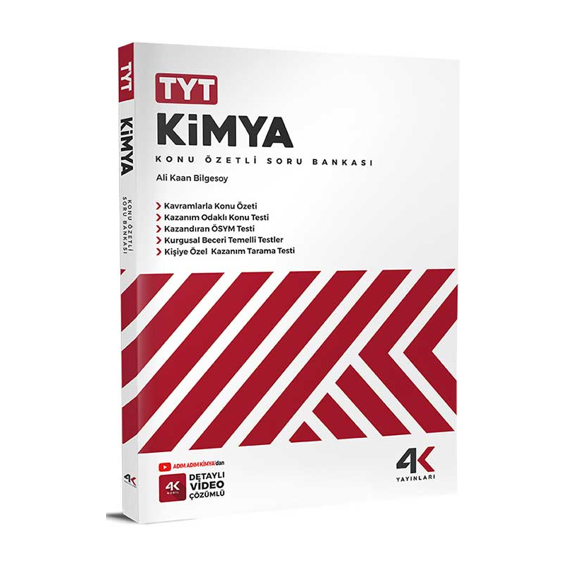 TYT Kimya Konu Özetli Soru Bankası 4K Yayınları