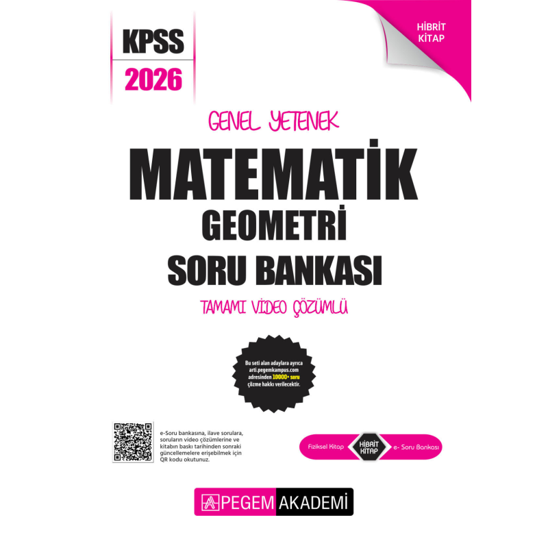 MATEMATİK 2026 KPSS Genel Yetenek Genel Kültür Soru Bankası Modüler Çözümlü Pegem Akademi Yayınları