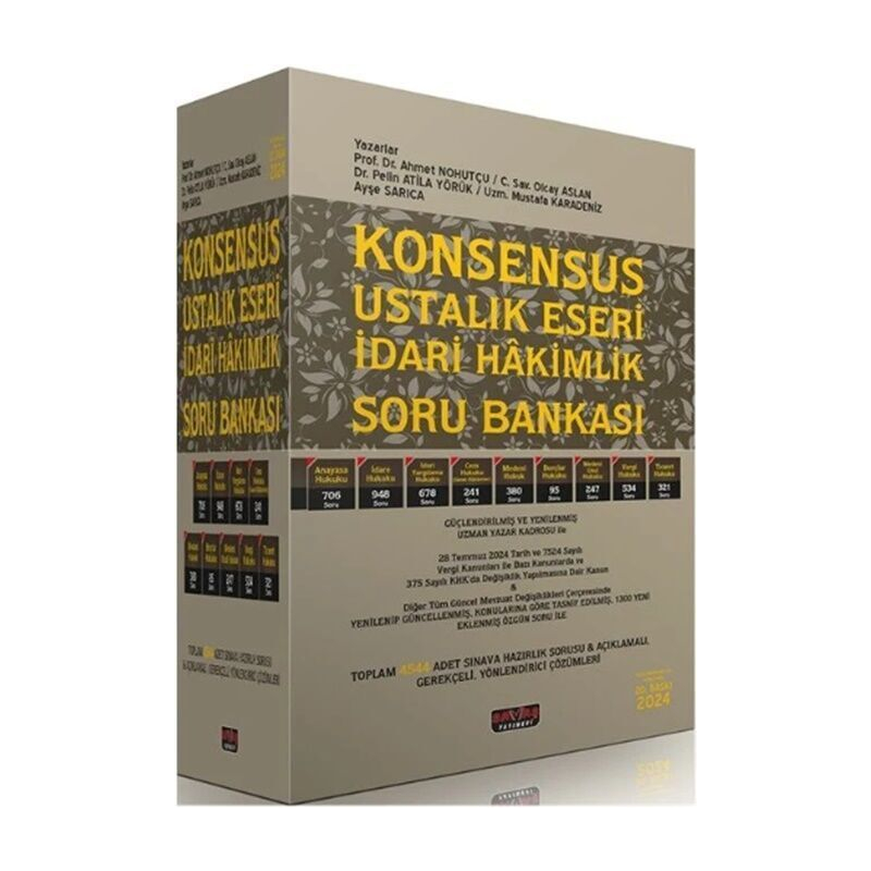 KONSENSUS Ustalık Eseri İdari Yargı Hakim Yardımcılığı Soru Bankası Savaş Yayınları Eylül 2024