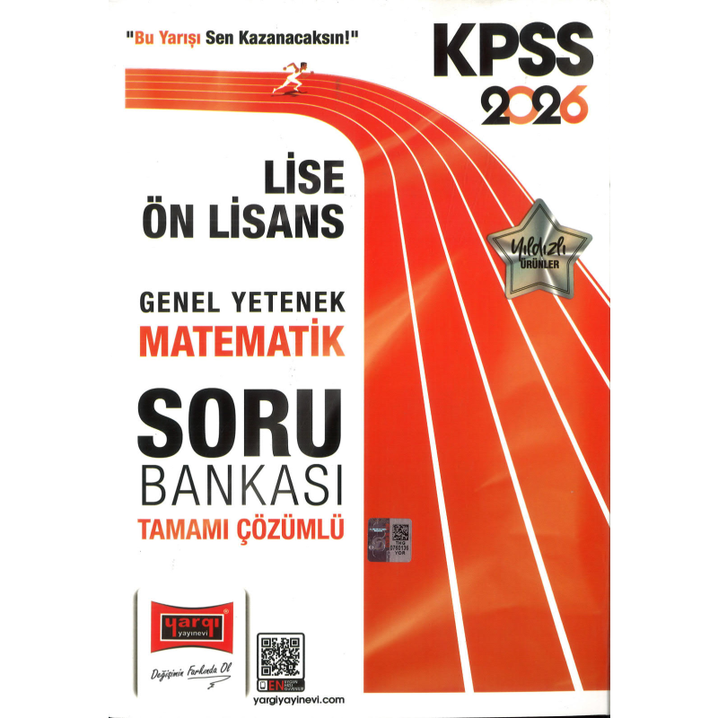 MATEMATİK 2026 KPSS Lise Ön Lisans GK-GY Tüm Dersler Tamamı Çözümlü Modüler Soru Bankası Yargı Yayınları