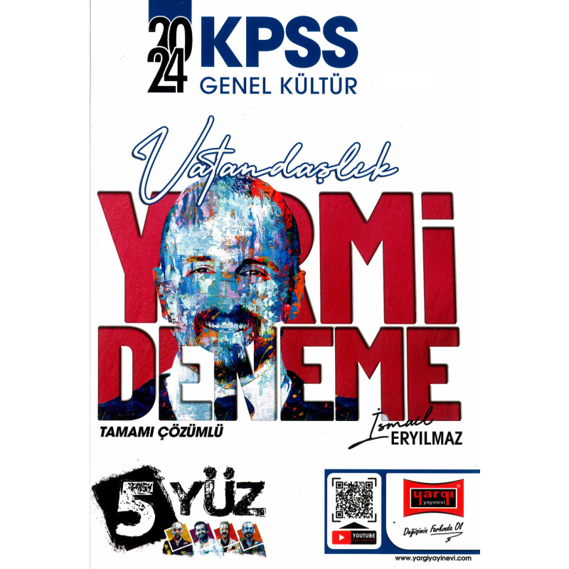 KPSS 5Yüz Ekibi Vatandaşlık Tamamı Çözümlü 20 Deneme Yargı Yayınevi