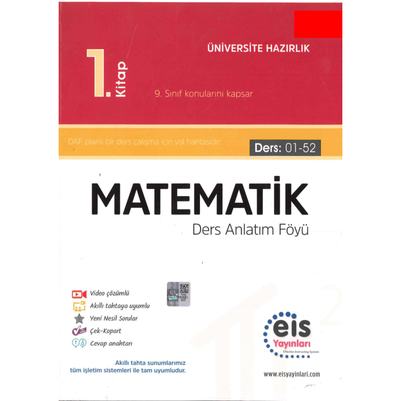 YKS Matematik 1. Kitap Ders Anlatım Föyü (Ders 01-52)