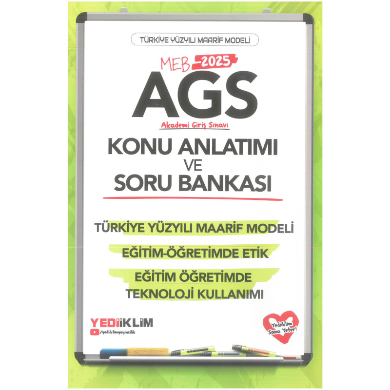 MEB-AGS Konu Anlatımı ve Soru Bankası Türkiye Yüzyılı Maarif Modeli Eğitim Öğretimde Etik Eğitim Öğretimde Teknoloji Kullanımı Yediiklim Yayınları