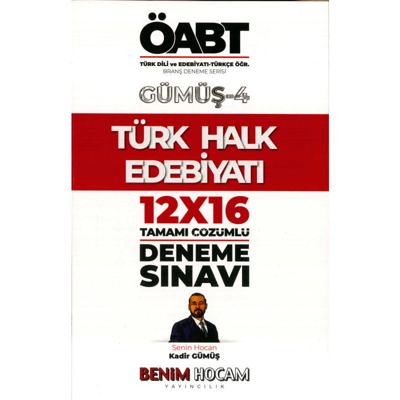TÜRK HALK EDEBİYATI GÜMÜŞ-4 12x16 TAMAMI ÇÖZÜMLÜ DENEME