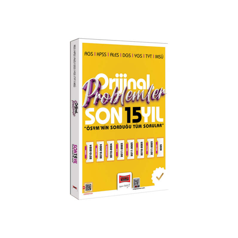 2026 KPSS AGS ALES DGS YGS TYT MSÜ Orijinal Problemler Son 15 Yıl Çıkmış Sorular Yargı Yayınları