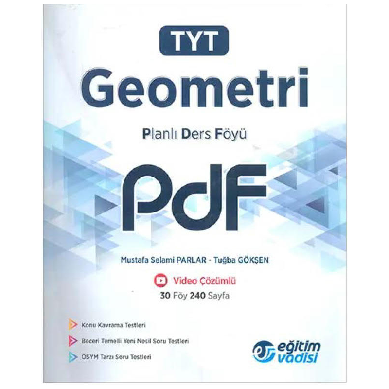 TYT Geometri Planlı Ders Föyü PDF Eğitim Vadisi Yayınları