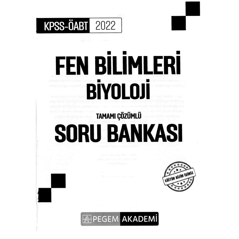 FEN BİLİMLERİ BİYOLOJİ TAMAMI ÇÖZÜMLÜ SORU BANKASI