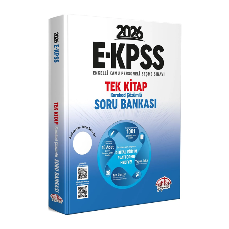 2026 EKPSS Tek Kitap Soru Bankası Editör Yayınevi