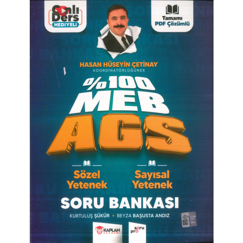 2025 %100 MEB AGS Sözel - Sayısal Yetenek Soru Bankası Kaplan Akademni