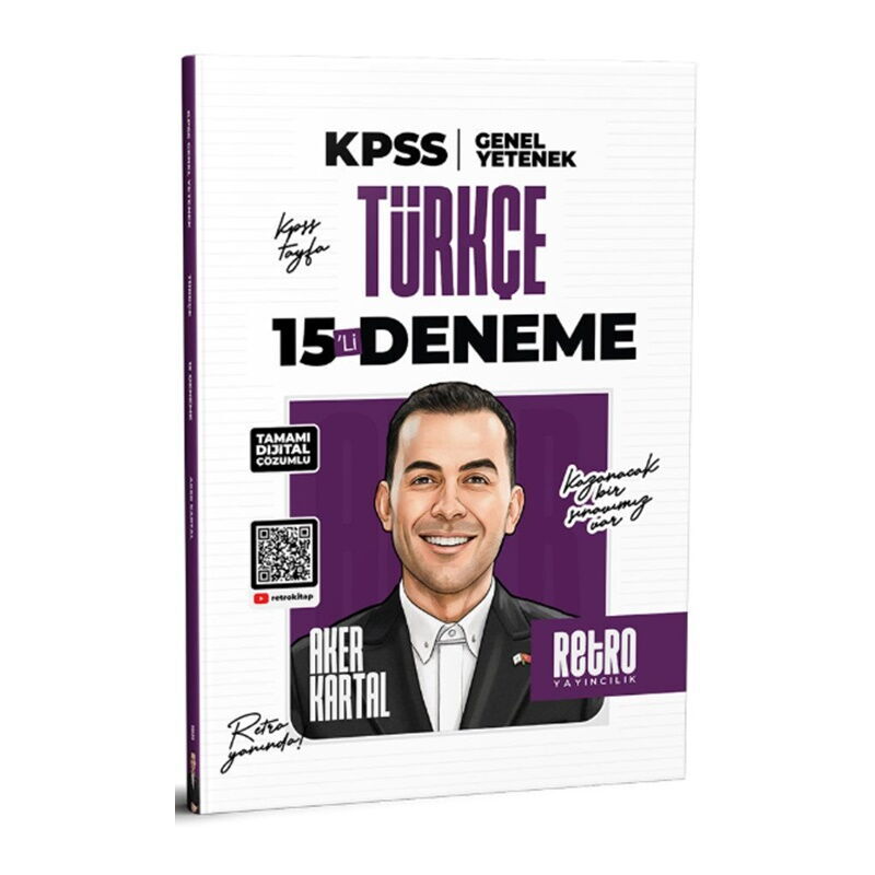 2026 KPSS Genel Yetenek Türkçe 15'li Deneme Retro Yayıncılık