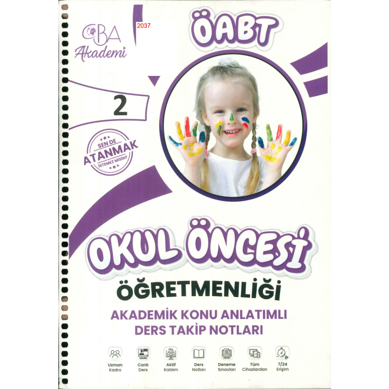 ÖABT OKUL ÖNCESİ ÖĞRETMENLİĞİ AKADEMİK KONU ANLATIMLI DERS TAKİP NOTLARI 2. KİTAP