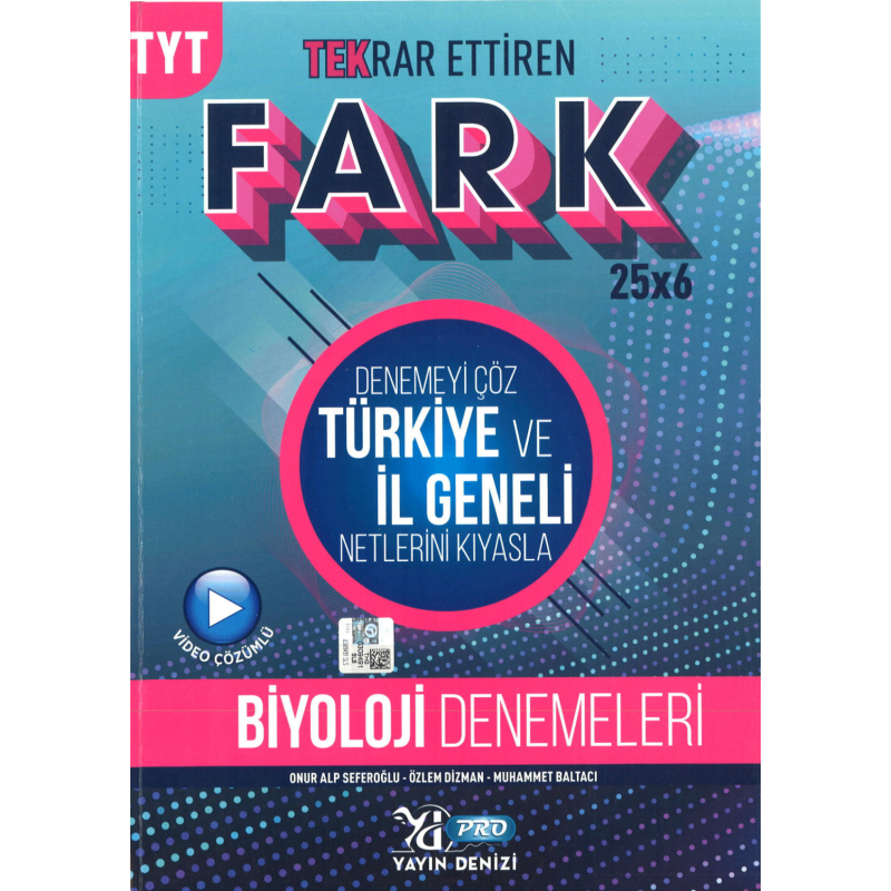TYT Biyoloji Fark 25 x 6 Tekrar Ettiren Denemeleri