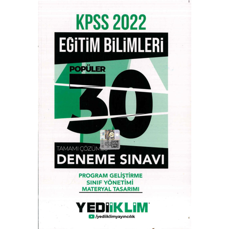 PROGRAM SINIF MATERYAL 30LU DENEME SINAVI TAMAMI ÇÖZÜMLÜ