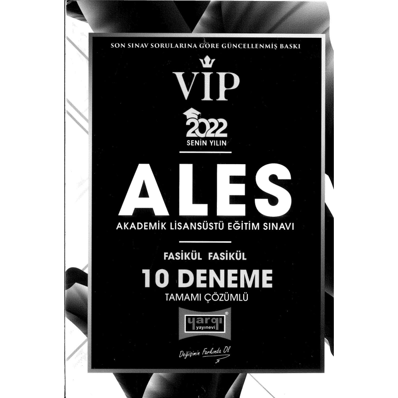 VİP ALES FASİKÜL FASİKÜL 10 DENEME ÇÖZÜMLÜ