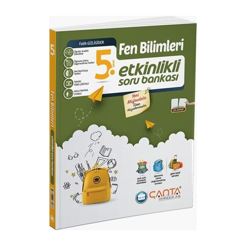 5. Sınıf Fen Bilimleri Etkinlikli Kazanım Soru Bankası Çanta Yayınları