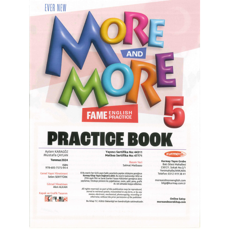 5. Sınıf More And More Practice Book
