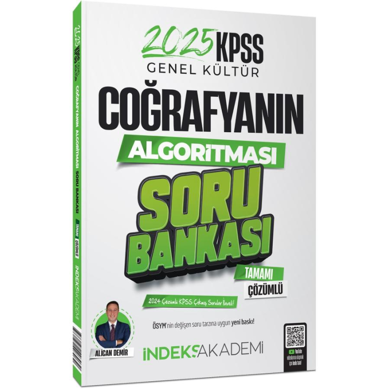 2025 KPSS Coğrafyanın Algoritması Soru Bankası Çözümlü İndeks Akademi Yayıncılık