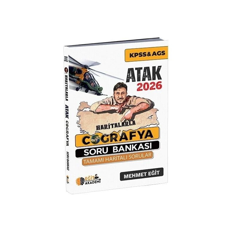 2026 MEB AGS KPSS Haritalarla Atak Coğrafya Soru Bankası Eğit Akademi