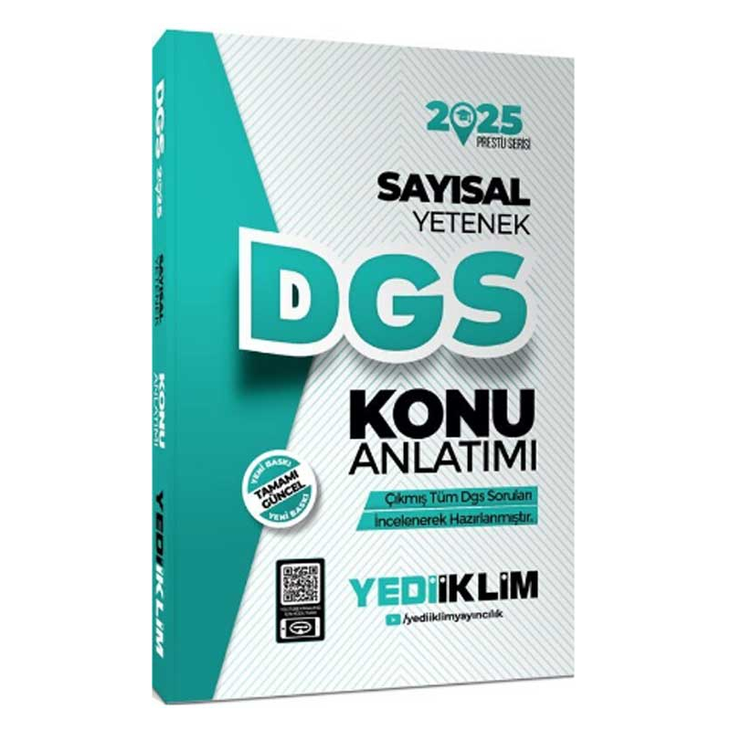 2025 DGS Sayısal Yetenek Konu Anlatımı Yediiklim Yayınları