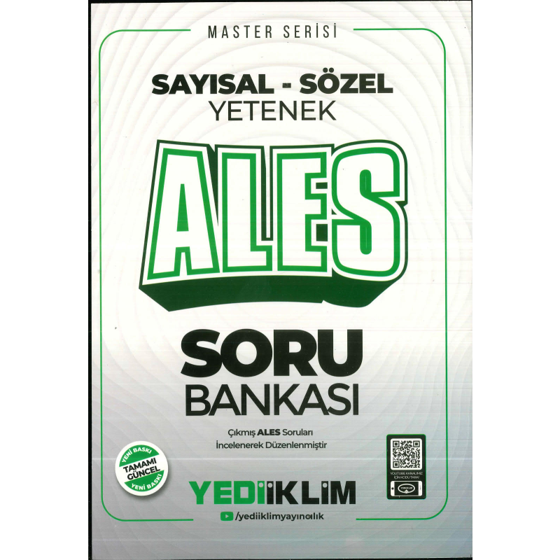 2025 ALES Sayısal Sözel Yetenek Soru Bankası Yediiklim Yayınları