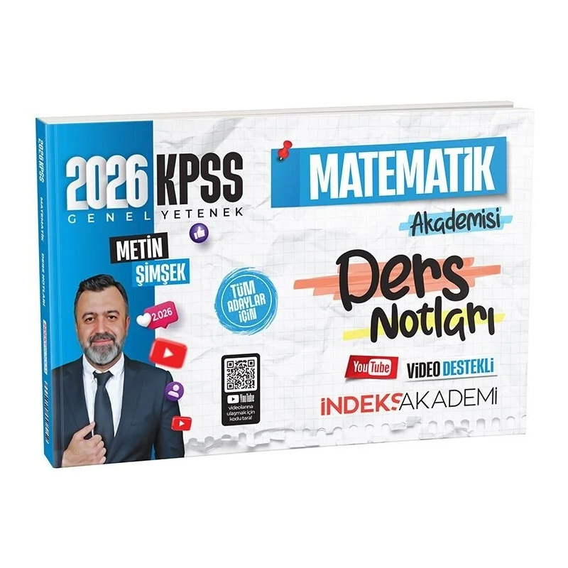 2026 KPSS Matematik Akademisi Video Ders Notları Metin Şimşek İndeks Akademi Yayıncılık