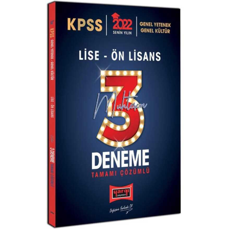 KPSS GY GK Lise Ön Lisans Tamamı Çözümlü Muhteşem 3 Deneme
