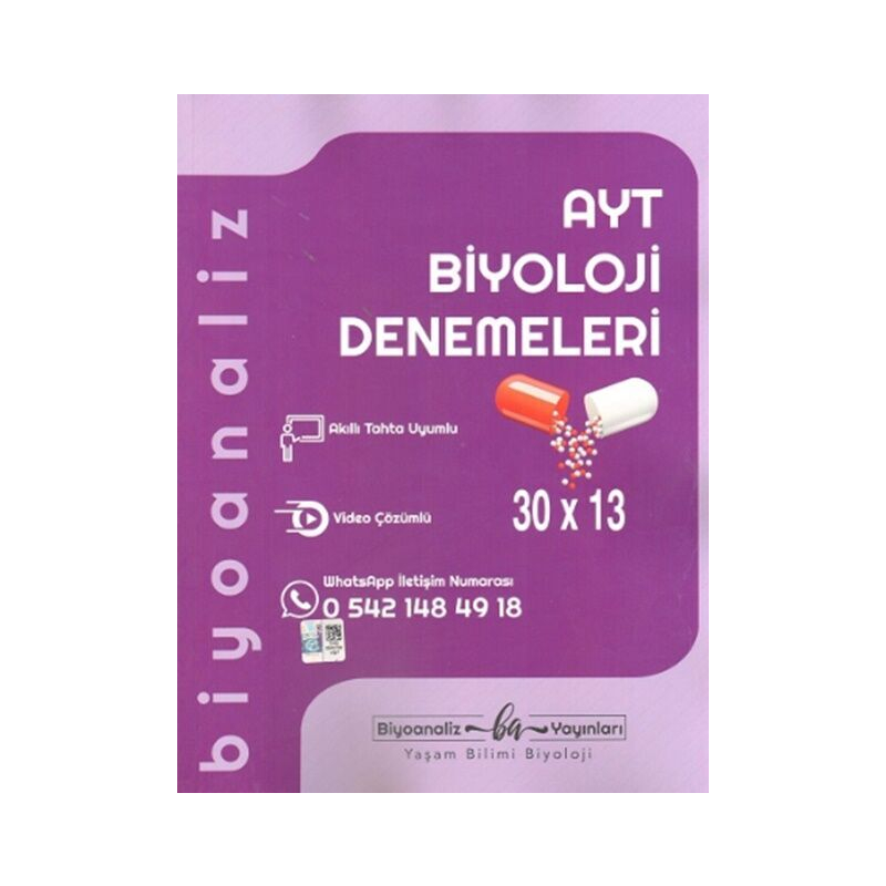 AYT Biyoloji 30 x 13 Denemeleri Biyoanaliz Yayınları