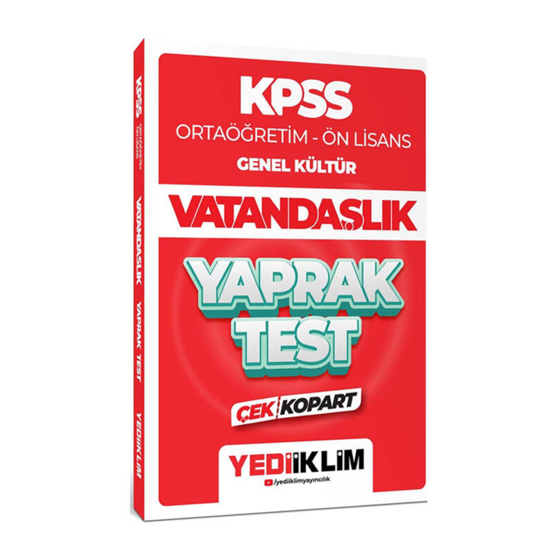 Ortaöğretim Ön Lisans Genel Kültür Vatandaşlık Çek Kopart Yaprak Test