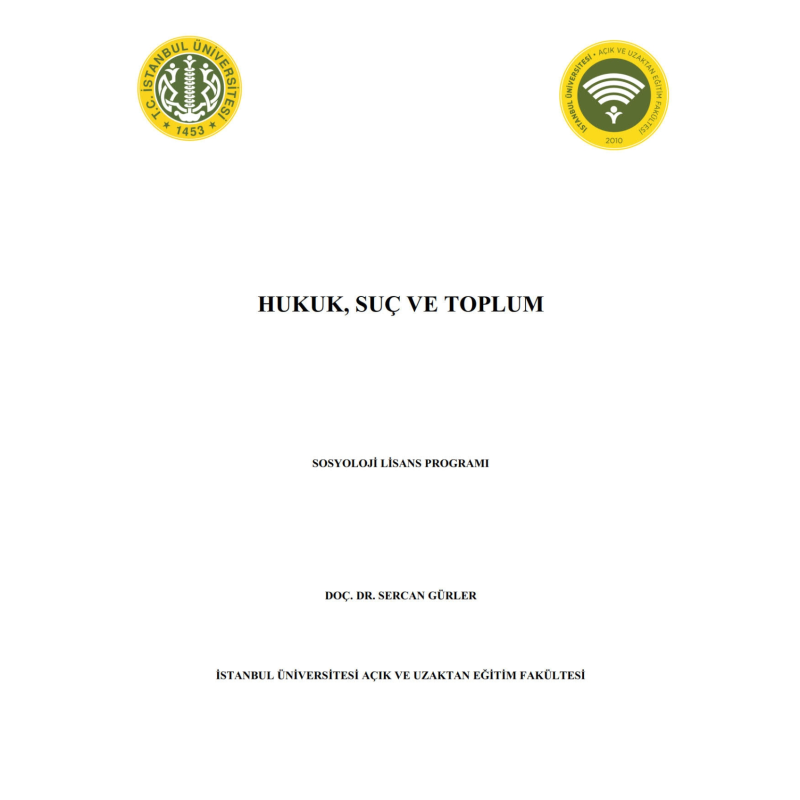 Hukuk, Suç ve Toplum