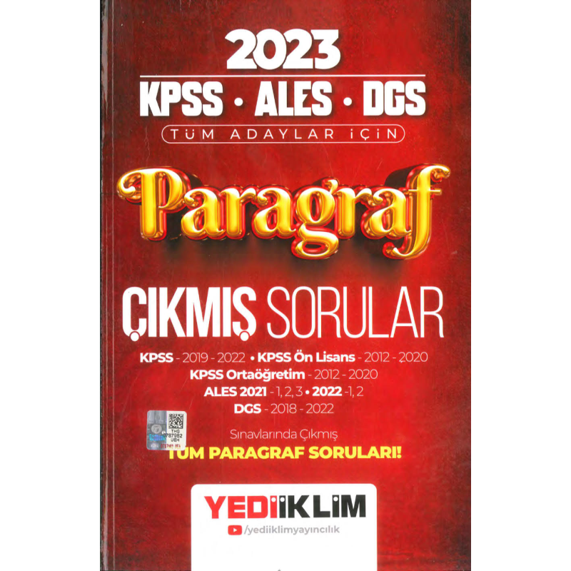 TÜM ADAYLAR İÇİN PARAGRAF ÇIKMIŞ SORULAR